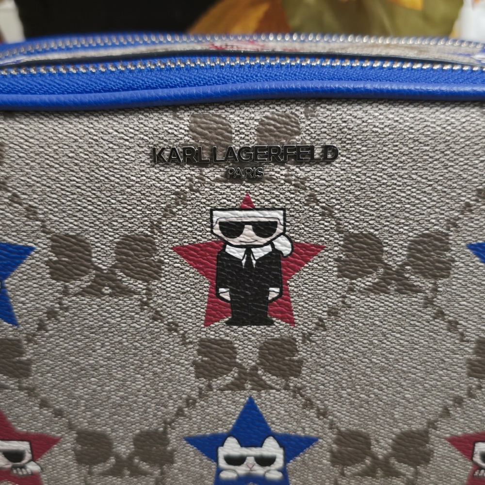 Karl Lagerfeld Star Pattern Crossbody Bag - Picture 6 of 7